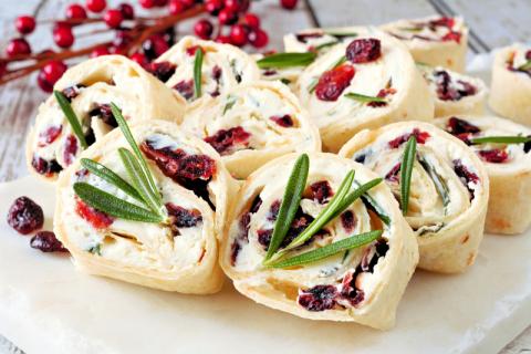 cranberry cream cheese roll up appetizers