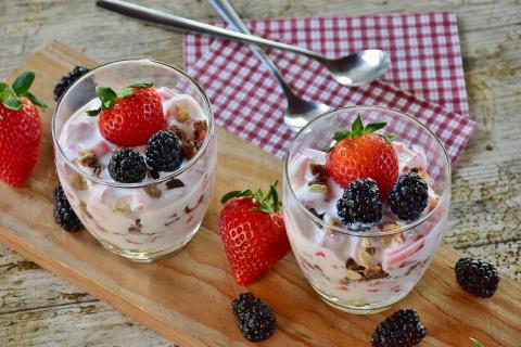 fruit and yogurt parfaits