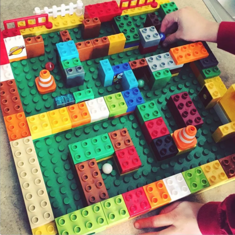 colorful maze made out of legos