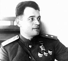 Soviet General Ivan Chernyakhovsky in uniform with medals