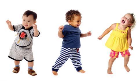 three babies dancing