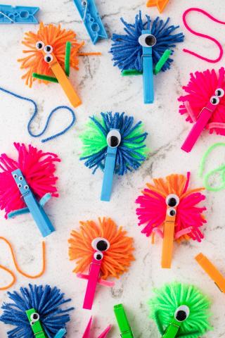 clothespin monsters