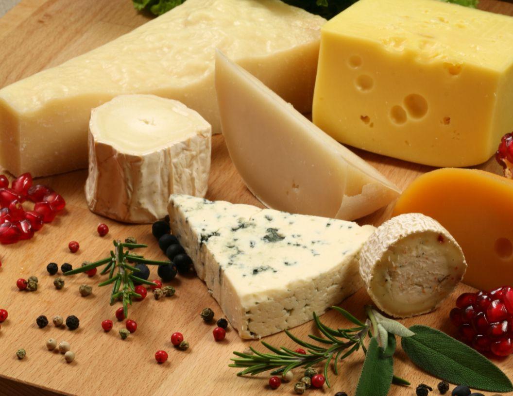 variety of cheeses