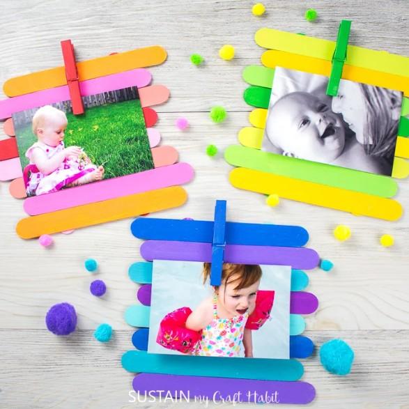 frames made from craft sticks